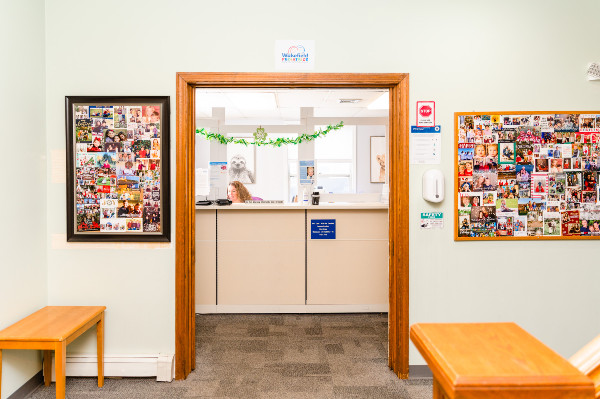 front desk of office